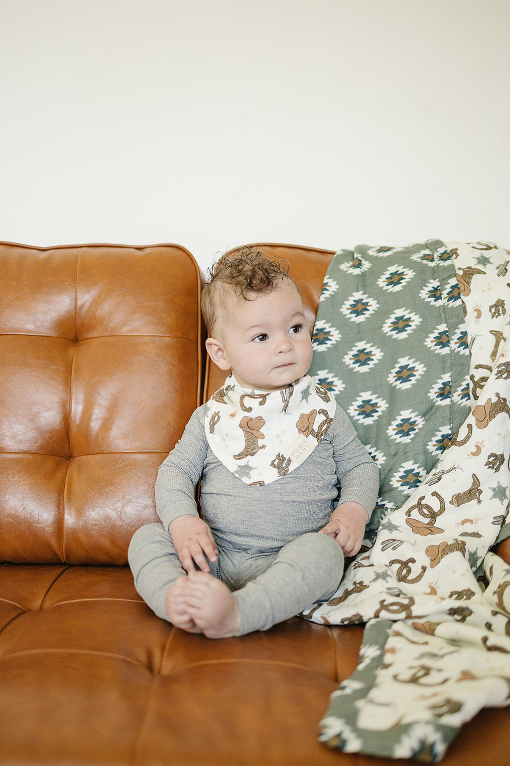 Outlaw Cowboy Classic Muslin Bib
