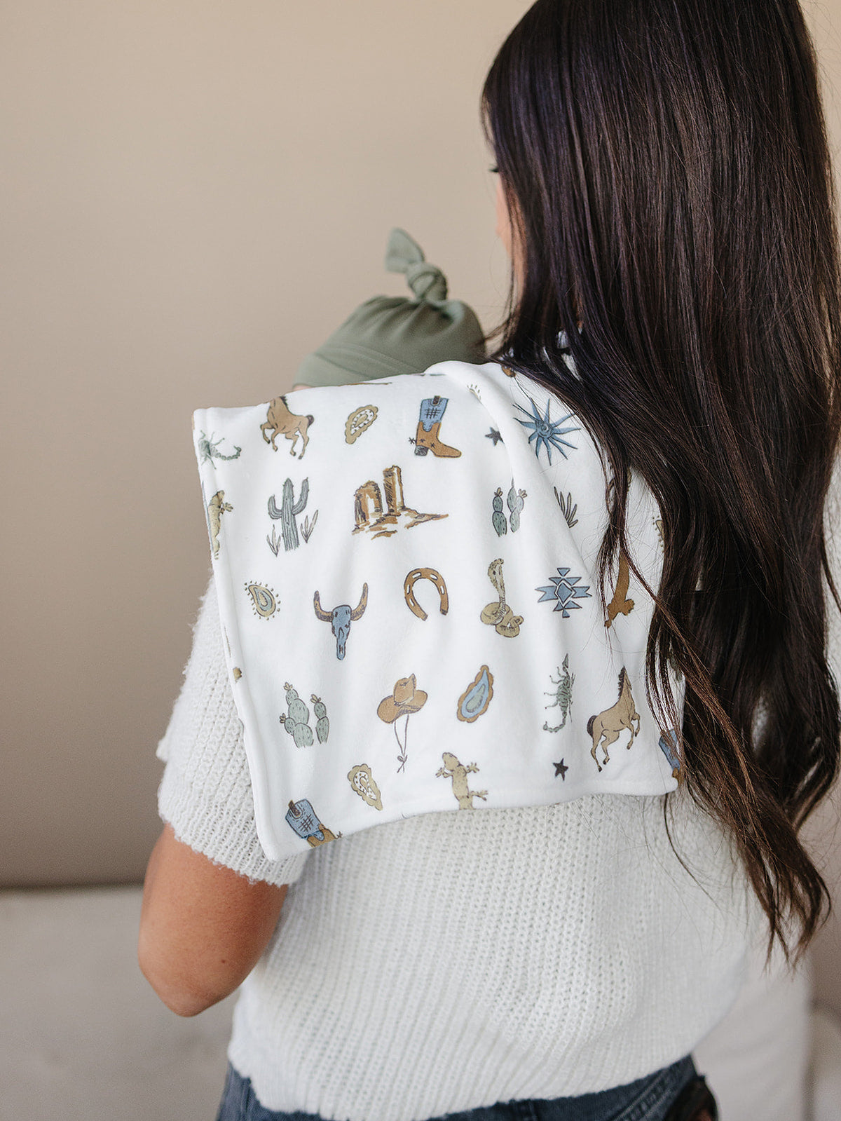 Desert West Luxe Fleece Burp Cloth