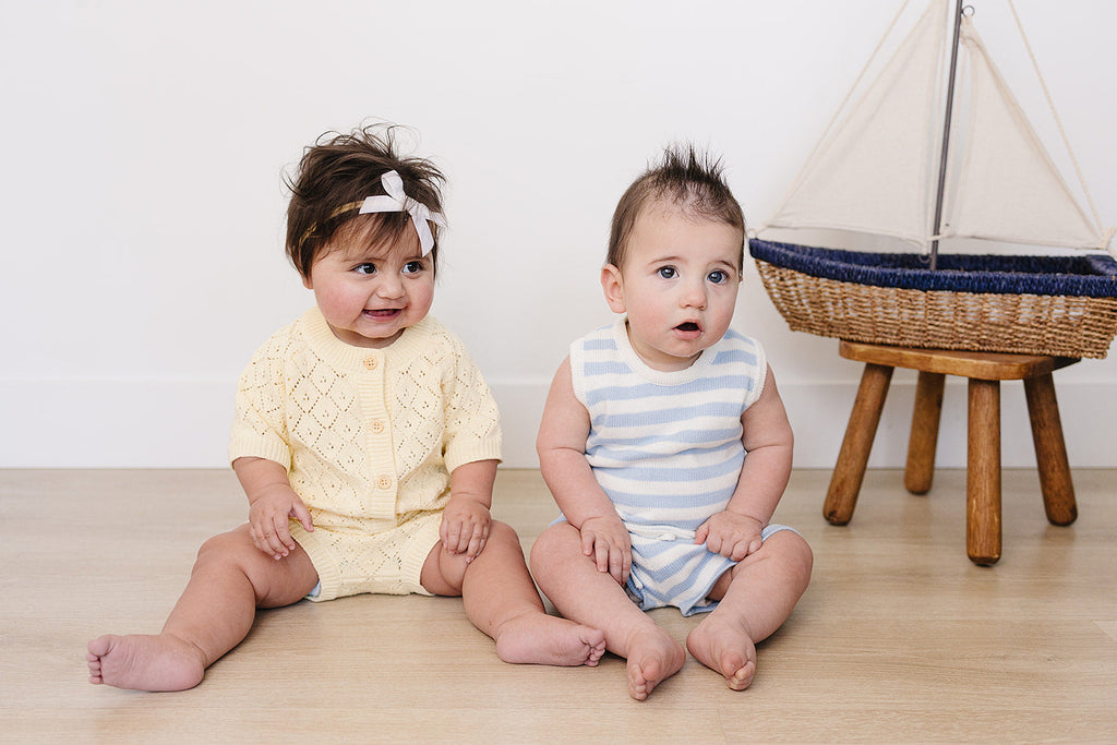 Yellow Cardigan Bloomer Set