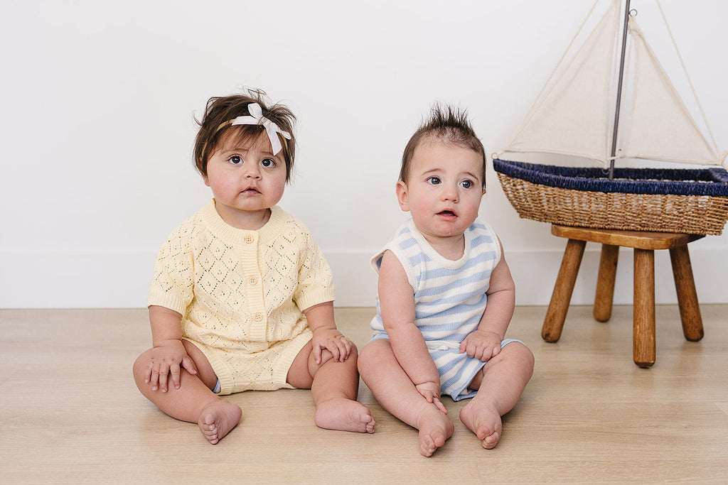 Yellow Cardigan Bloomer Set