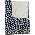 Navy Daisy Bamboo Fleece Quilt